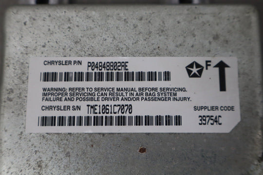 2001 Dodge Viper R/T - 10 Airbag SRS Module P04848802AE