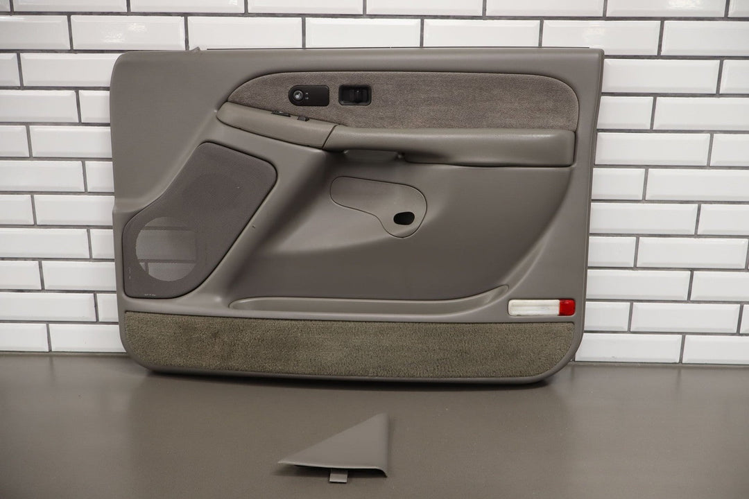 2001 GMC Sierra 2500 Right Front Door Trim Panel Grey