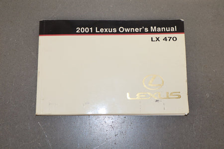 2001 Lexus LX470 Owners Manual Set w/ Supplement & Leather Case OEM