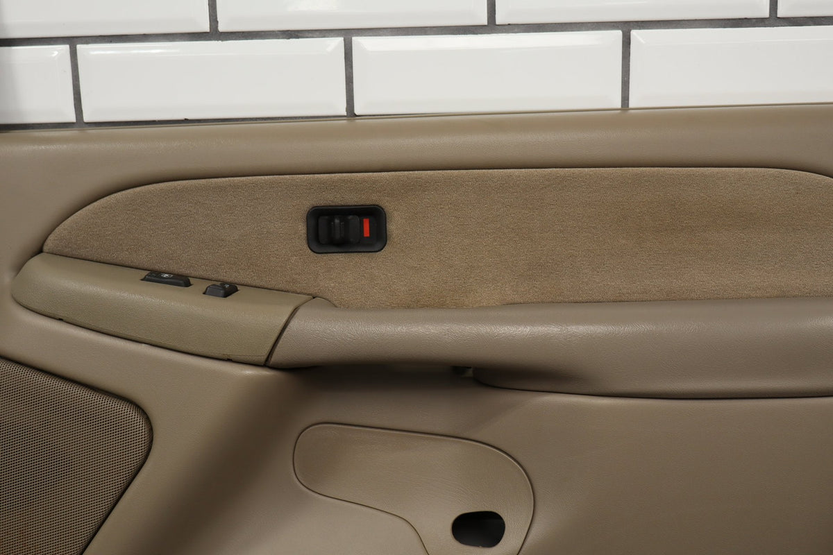 2002 Chevrolet Silverado 2500 HD Right Front Door Trim Panel Tan 52
