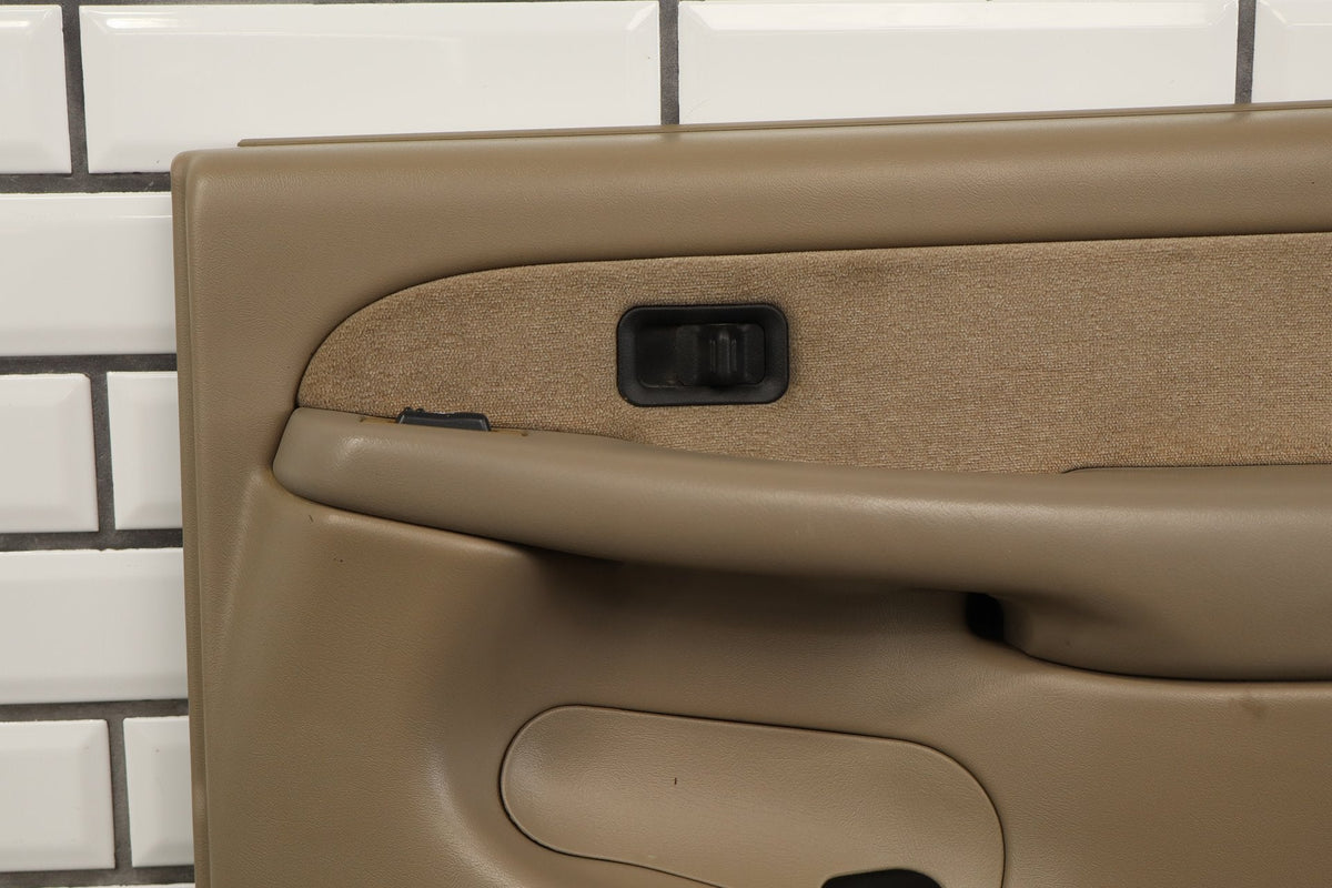 2002 Chevrolet Silverado 2500 HD Right Rear Door Trim Panel Tan 52