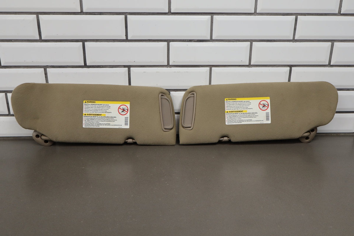2002 Chevrolet Silverado 2500 HD Sun Visor Pair Left/Right Tan 52