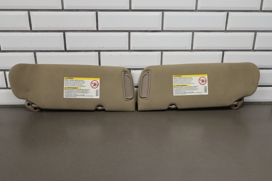 2002 Chevrolet Silverado 2500 HD Sun Visor Pair Left/Right Tan 52