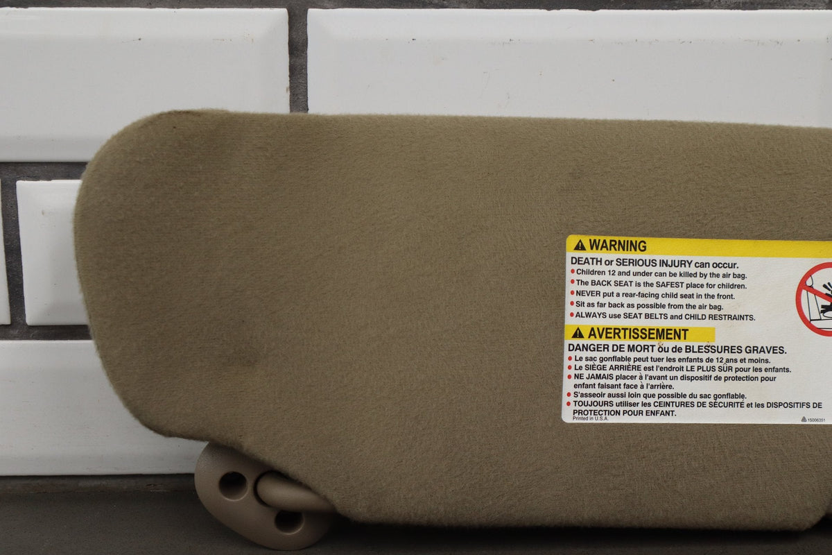 2002 Chevrolet Silverado 2500 HD Sun Visor Pair Left/Right Tan 52