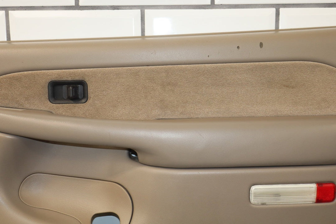 2002 Chevrolet Silverado 2500 Right Rear Door Trim Panel Light Neutral 52