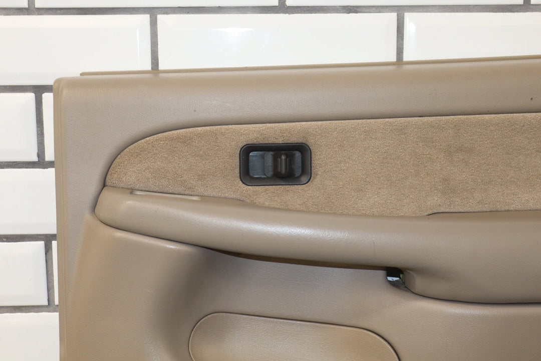 2002 Chevrolet Silverado 2500 Right Rear Door Trim Panel Light Neutral 52