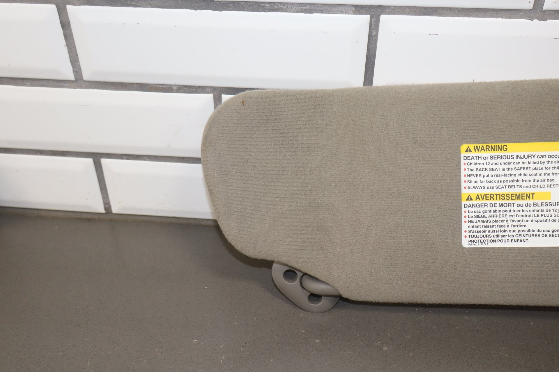 2002 Chevrolet Silverado 2500 Sun Visor Pair Left/Right Graphite 12