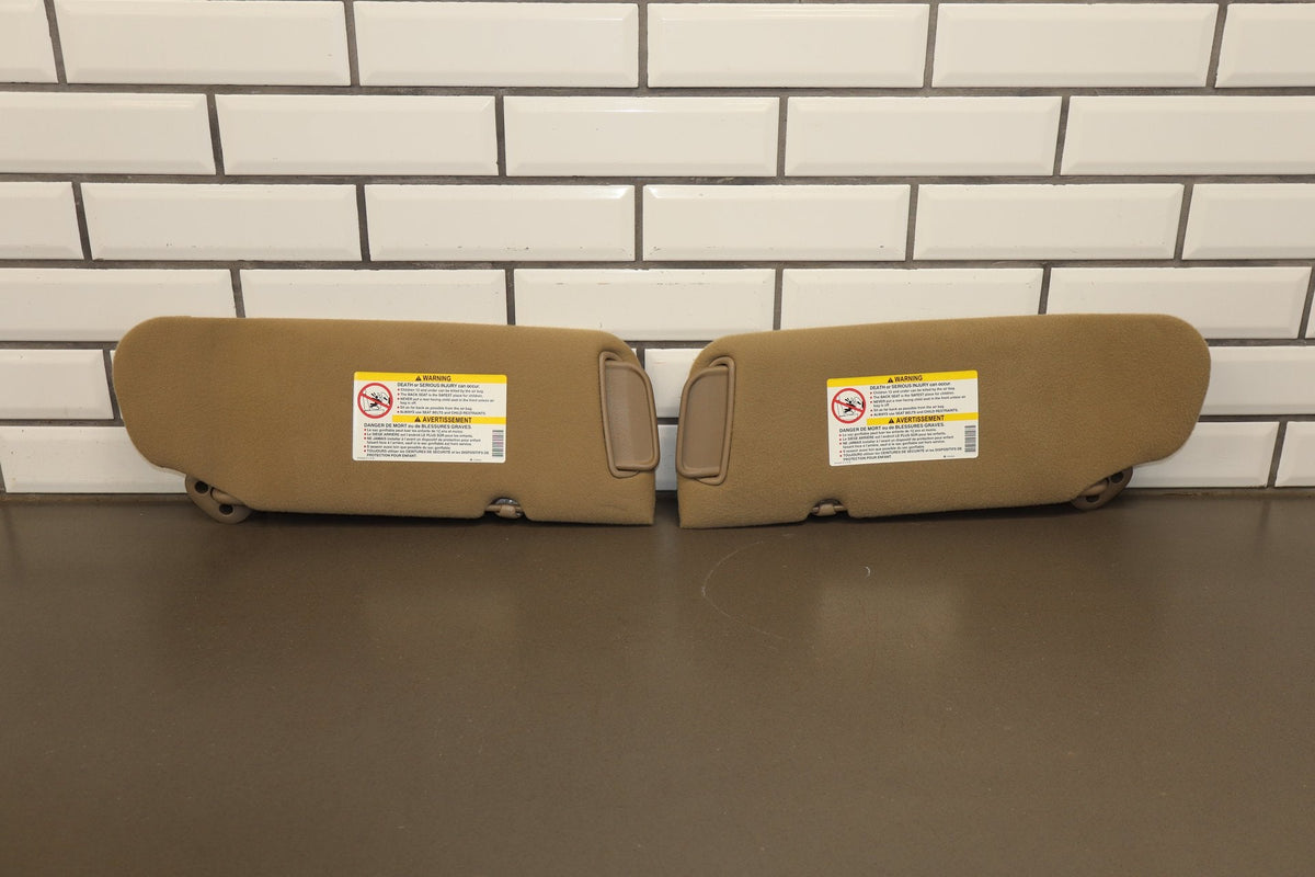 2002 Chevrolet Silverado 2500 Sun Visor Pair Left/Right Tan 522