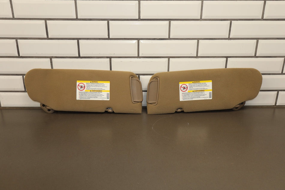2002 Chevrolet Silverado 2500 Sun Visor Pair Left/Right Tan 522