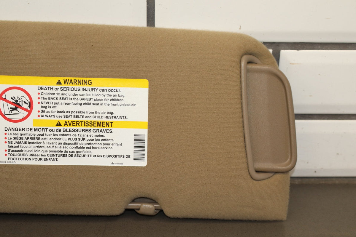 2002 Chevrolet Silverado 2500 Sun Visor Pair Left/Right Tan 522