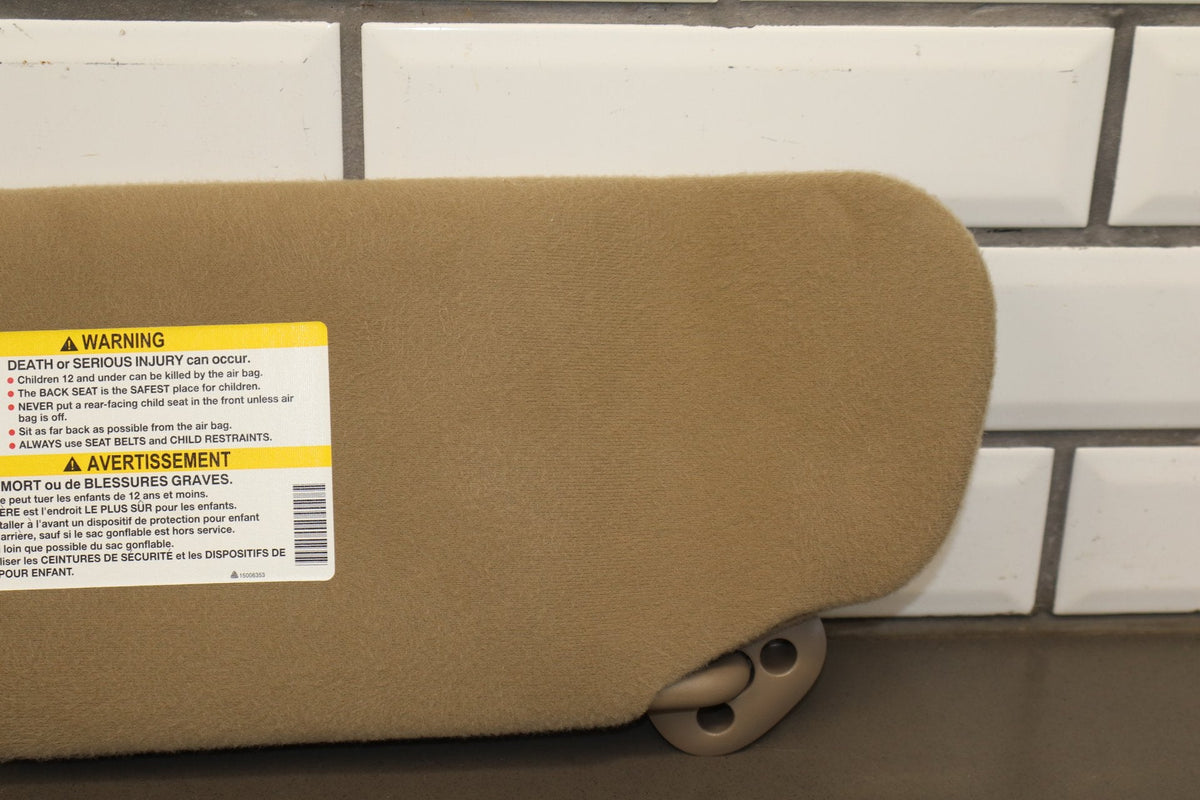 2002 Chevrolet Silverado 2500 Sun Visor Pair Left/Right Tan 522