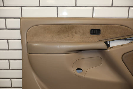 2002 Chevrolet Silverado Left Front Door Trim Panel Tan 52