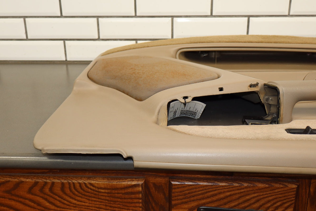 2002 Chevrolet Silverado Left Front Door Trim Panel Tan 52
