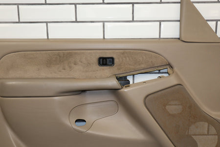 2002 Chevrolet Silverado Left Front Door Trim Panel Tan 52