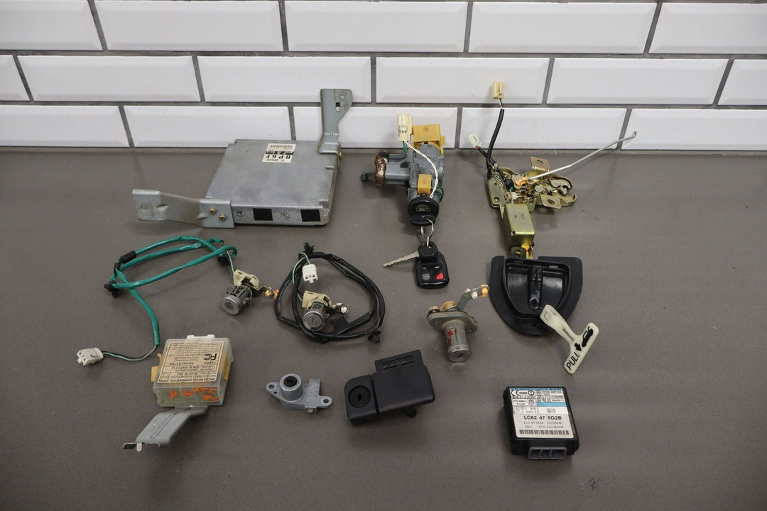 2002 Mazda Miata NB 10 Pc Keyless Entry Kit ECU - Ignition - LockCylinders - Modules