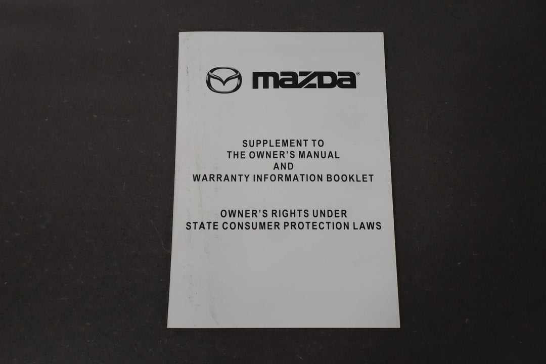 2002 Mazda Miata NB Owners Manual Warranty Info & Pouch