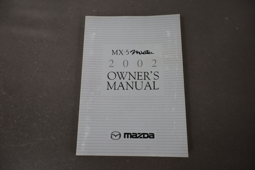2002 Mazda Miata NB Owners Manual Warranty Info & Pouch