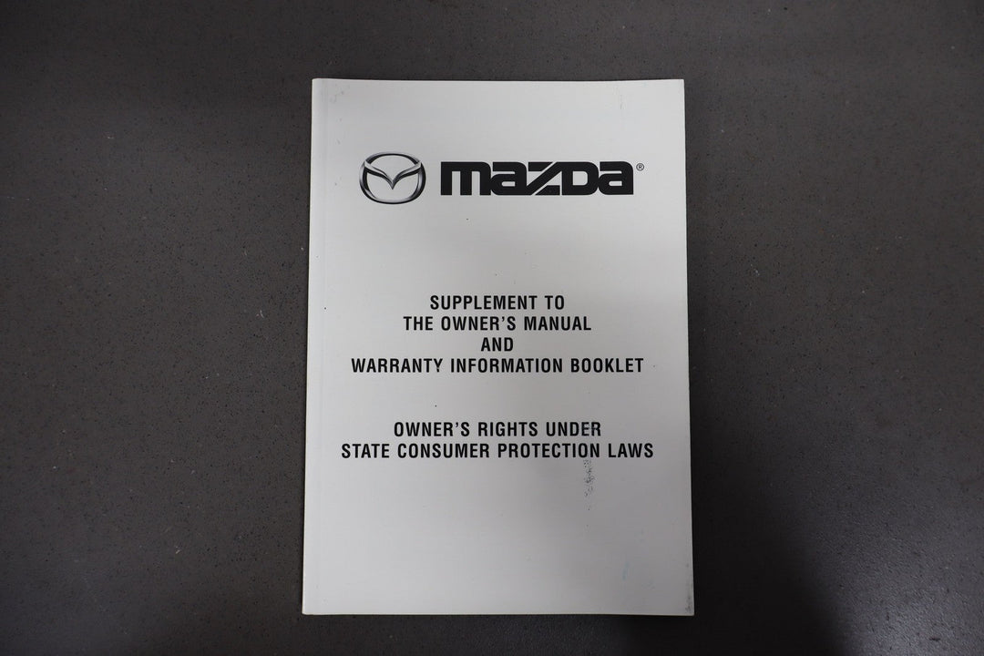 2002 Mazda Miata NB Special Edition Owners Manual & Warranty Info