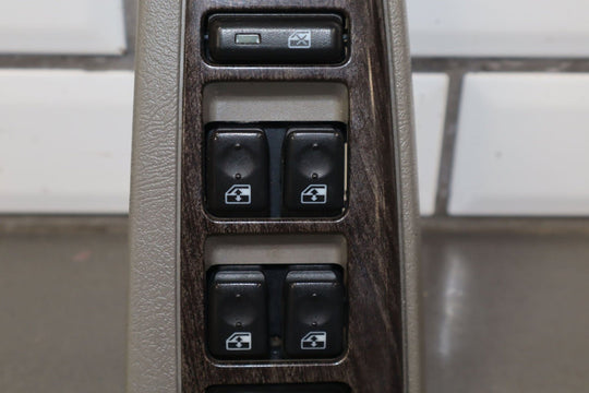 2003 - 2005 GMC Yukon Denali Front Door Pair Woodgrain Stone Gray