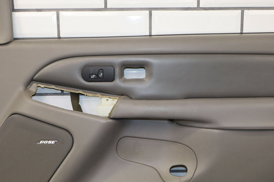 2003 - 2005 GMC Yukon Denali Right Front Door Trim Panel Stone Gray