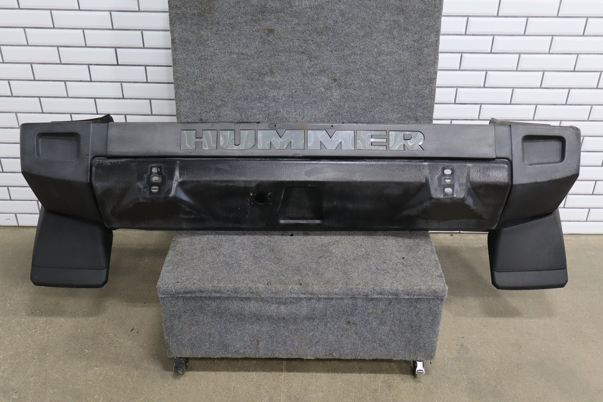 2003-2005 Hummer H2 SUV Rear Bumper Assembly W/ End Caps - Sun Fade, Drilled