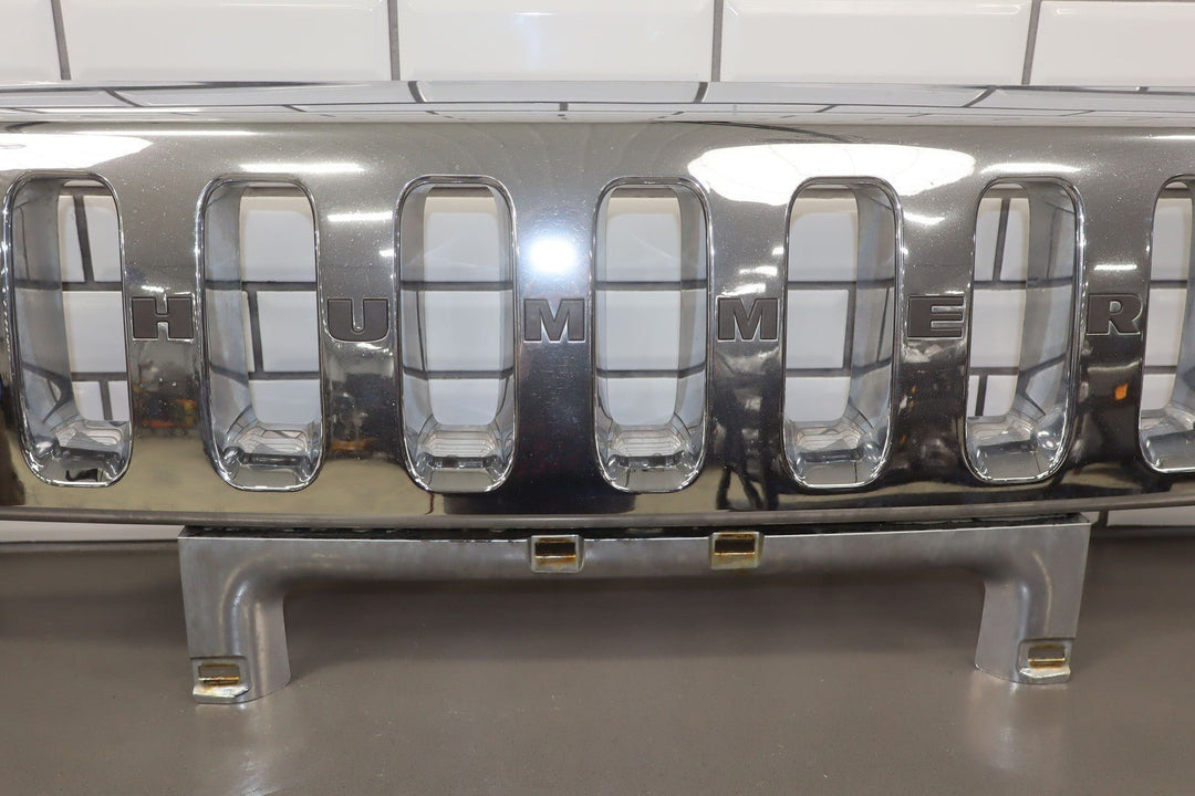 2003 - 2007 Hummer H2 OEM Upper Headlight Bumper Grille (Chrome) *Weathered*