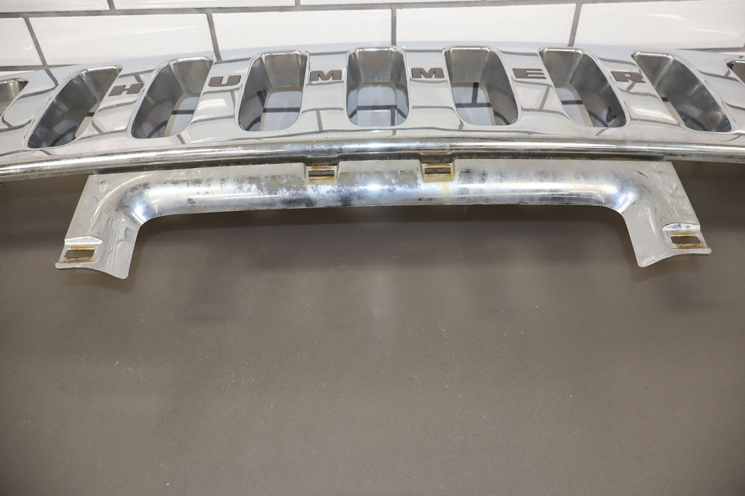 2003 - 2007 Hummer H2 OEM Upper Headlight Bumper Grille (Chrome) *Weathered*