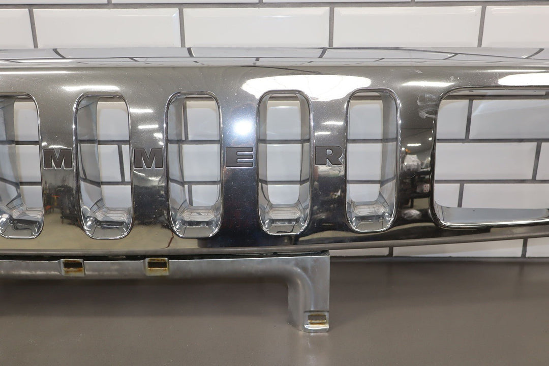 2003 - 2007 Hummer H2 OEM Upper Headlight Bumper Grille (Chrome) *Weathered*