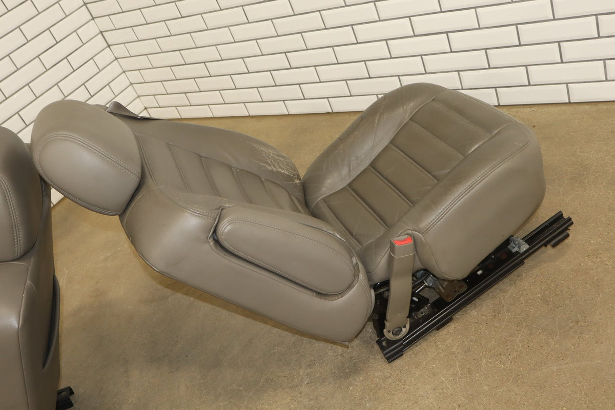 2003-2007 Hummer H2 SUV Leather Seats Set 1st & 2nd Row Wheat