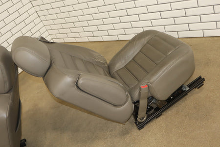 2003-2007 Hummer H2 SUV Leather Seats Set 1st & 2nd Row Wheat