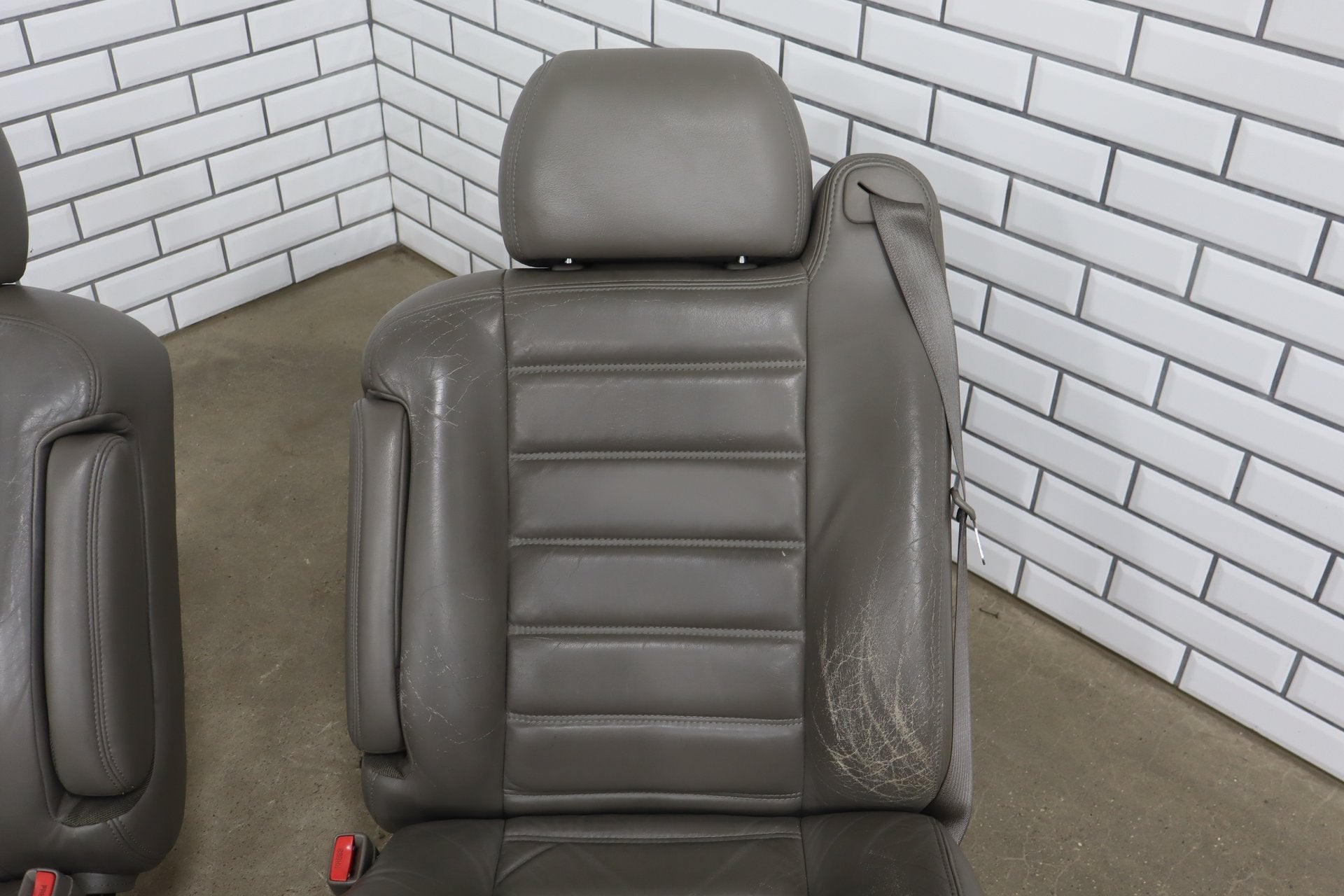 2003-2007 Hummer H2 SUV Leather Seats Set 1st & 2nd Row Wheat
