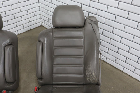 2003-2007 Hummer H2 SUV Leather Seats Set 1st & 2nd Row Wheat