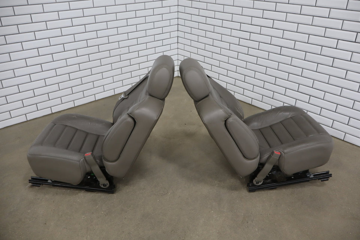 2003-2007 Hummer H2 SUV Leather Seats Set 1st & 2nd Row Wheat