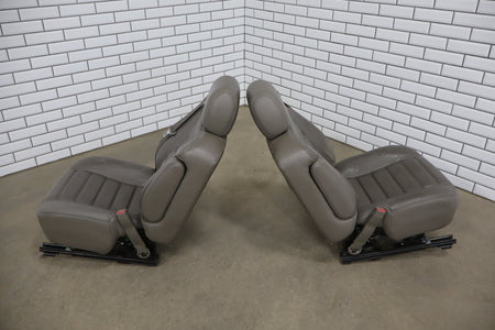 2003-2007 Hummer H2 SUV Leather Seats Set 1st & 2nd Row Wheat
