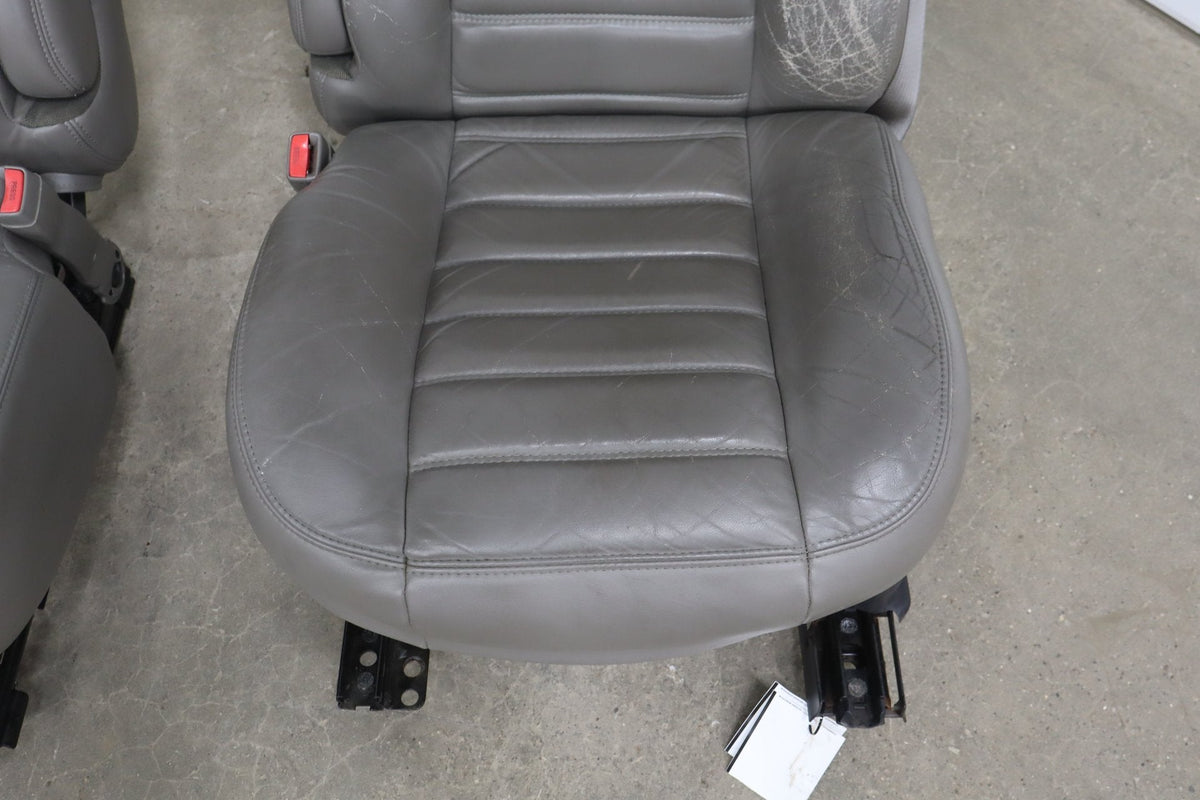 2003-2007 Hummer H2 SUV Leather Seats Set 1st & 2nd Row Wheat