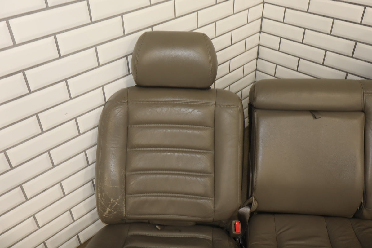 2003-2007 Hummer H2 SUV Leather Seats Set 1st & 2nd Row Wheat