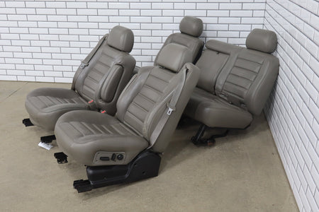 2003-2007 Hummer H2 SUV Leather Seats Set 1st & 2nd Row Wheat