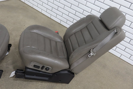 2003-2007 Hummer H2 SUV Leather Seats Set 1st & 2nd Row Wheat