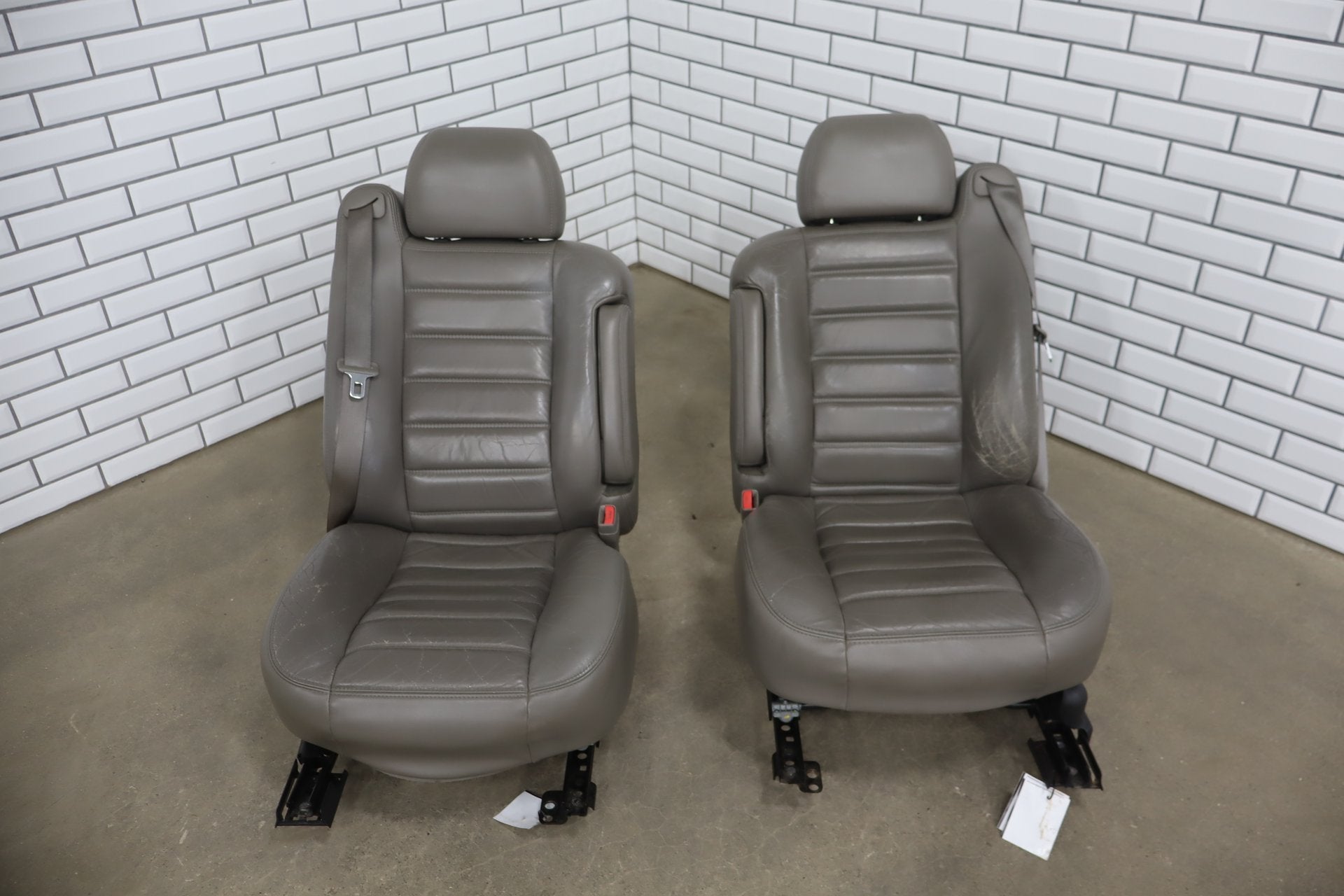 2003-2007 Hummer H2 SUV Leather Seats Set 1st & 2nd Row Wheat