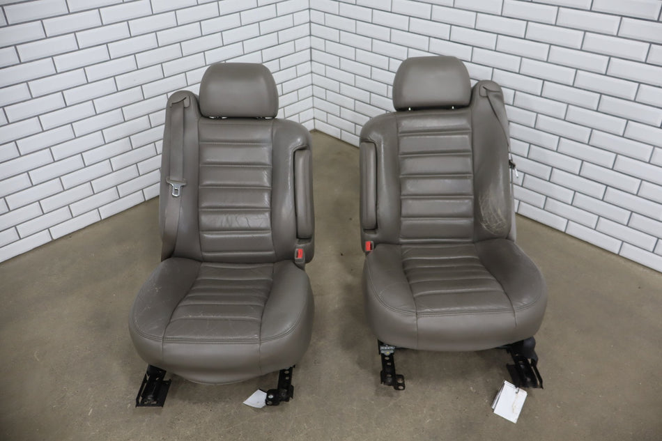 2003-2007 Hummer H2 SUV Leather Seats Set 1st & 2nd Row Wheat