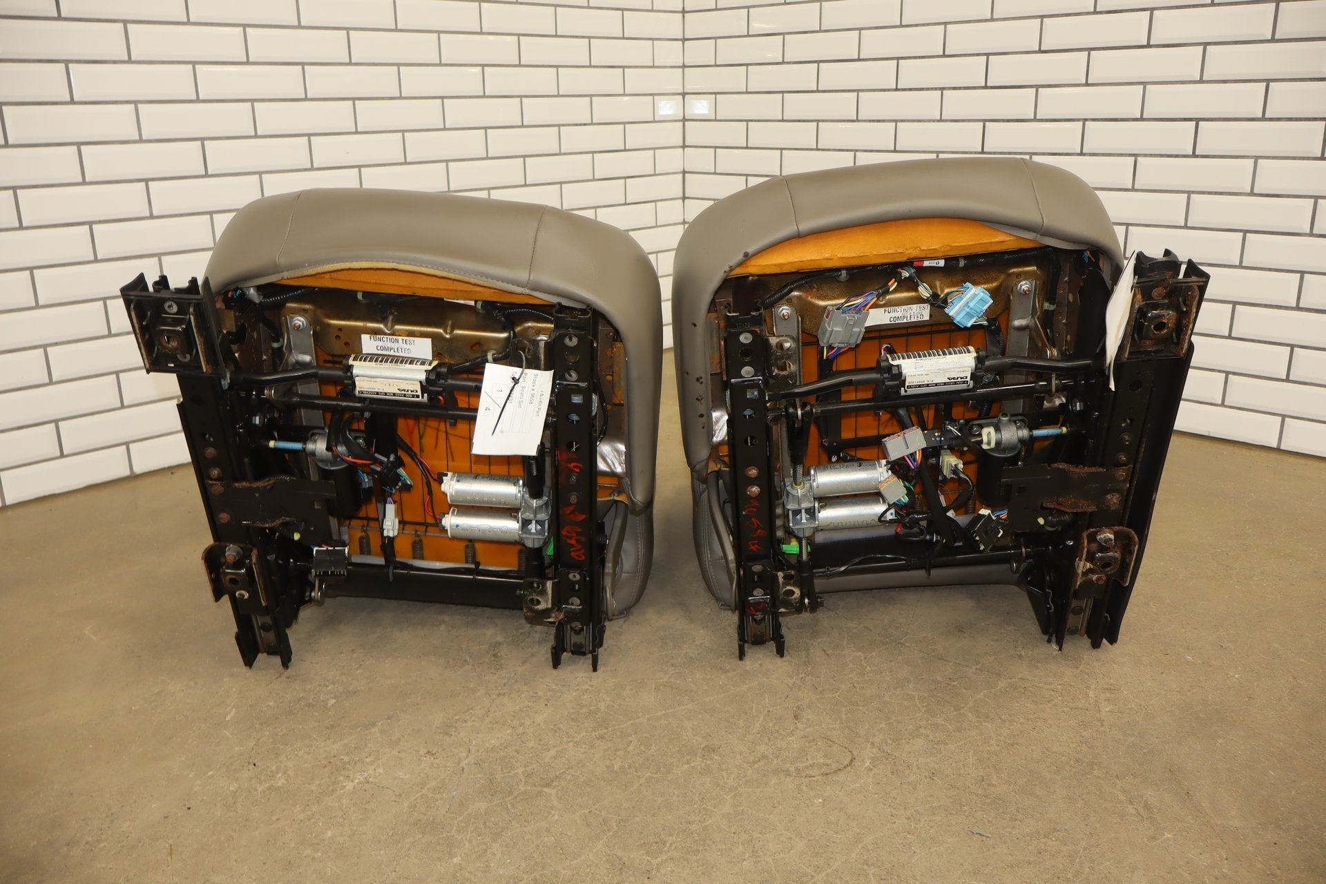 2003-2007 Hummer H2 SUV Leather Seats Set 1st & 2nd Row Wheat