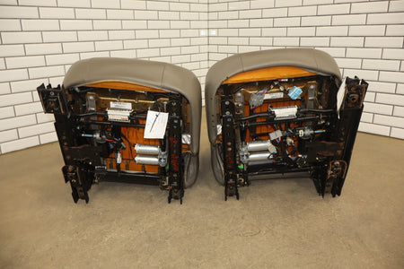 2003-2007 Hummer H2 SUV Leather Seats Set 1st & 2nd Row Wheat