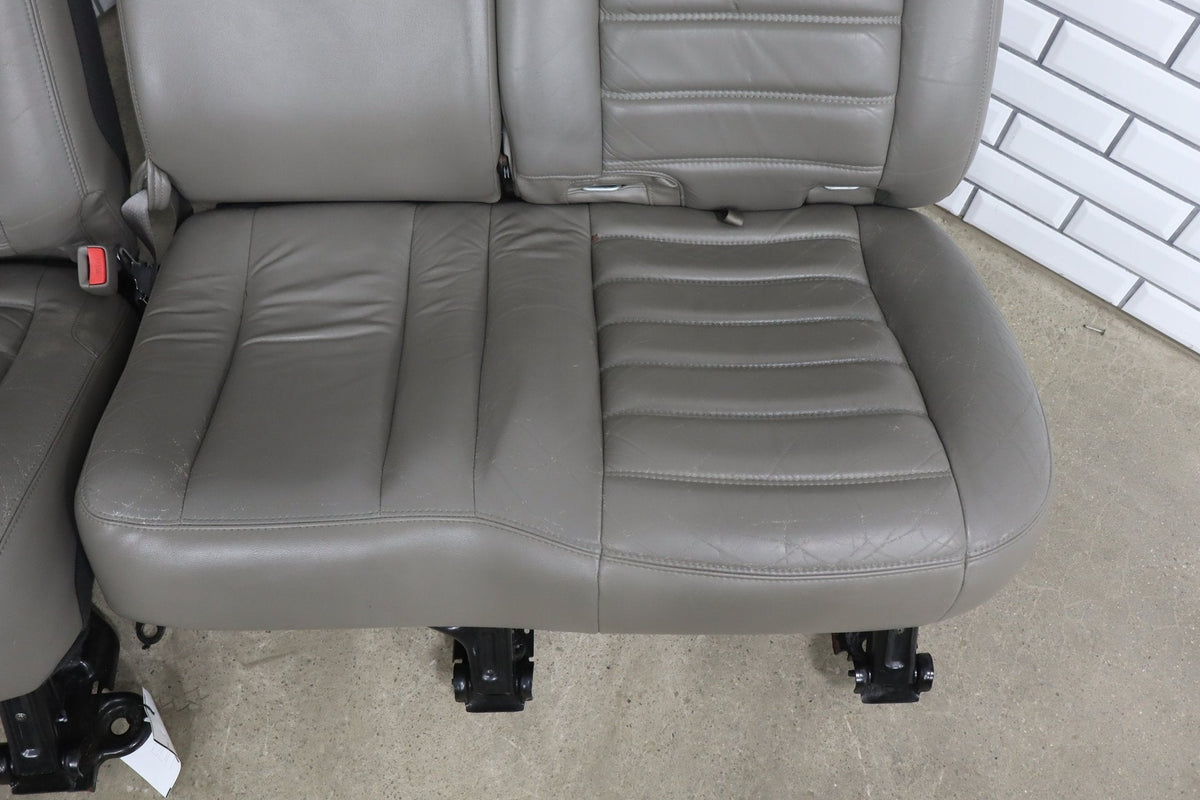 2003-2007 Hummer H2 SUV Leather Seats Set 1st & 2nd Row Wheat