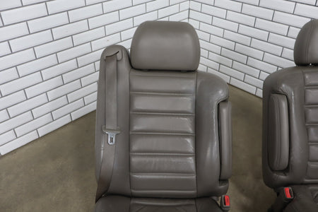 2003-2007 Hummer H2 SUV Leather Seats Set 1st & 2nd Row Wheat