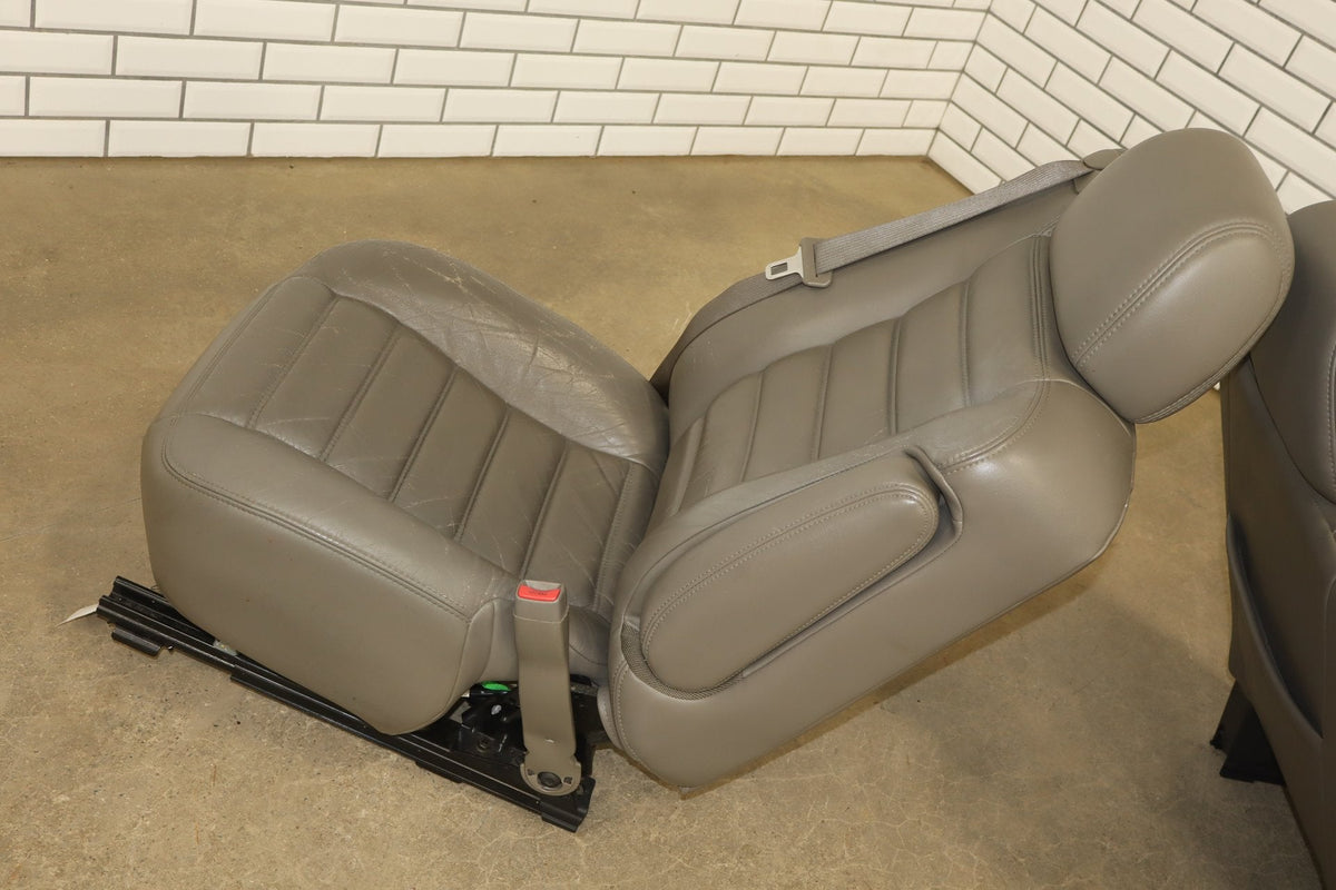 2003-2007 Hummer H2 SUV Leather Seats Set 1st & 2nd Row Wheat