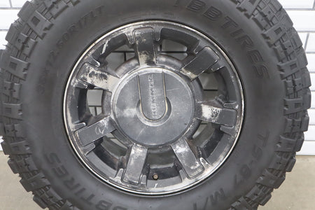 2003-2009 Hummer H2 17x8.5" OEM Wheel &amp; Tire Set- Poorly Painted 35x12.50-17 x4