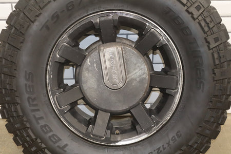 2003-2009 Hummer H2 17x8.5" OEM Wheel &amp; Tire Set- Poorly Painted 35x12.50-17 x4