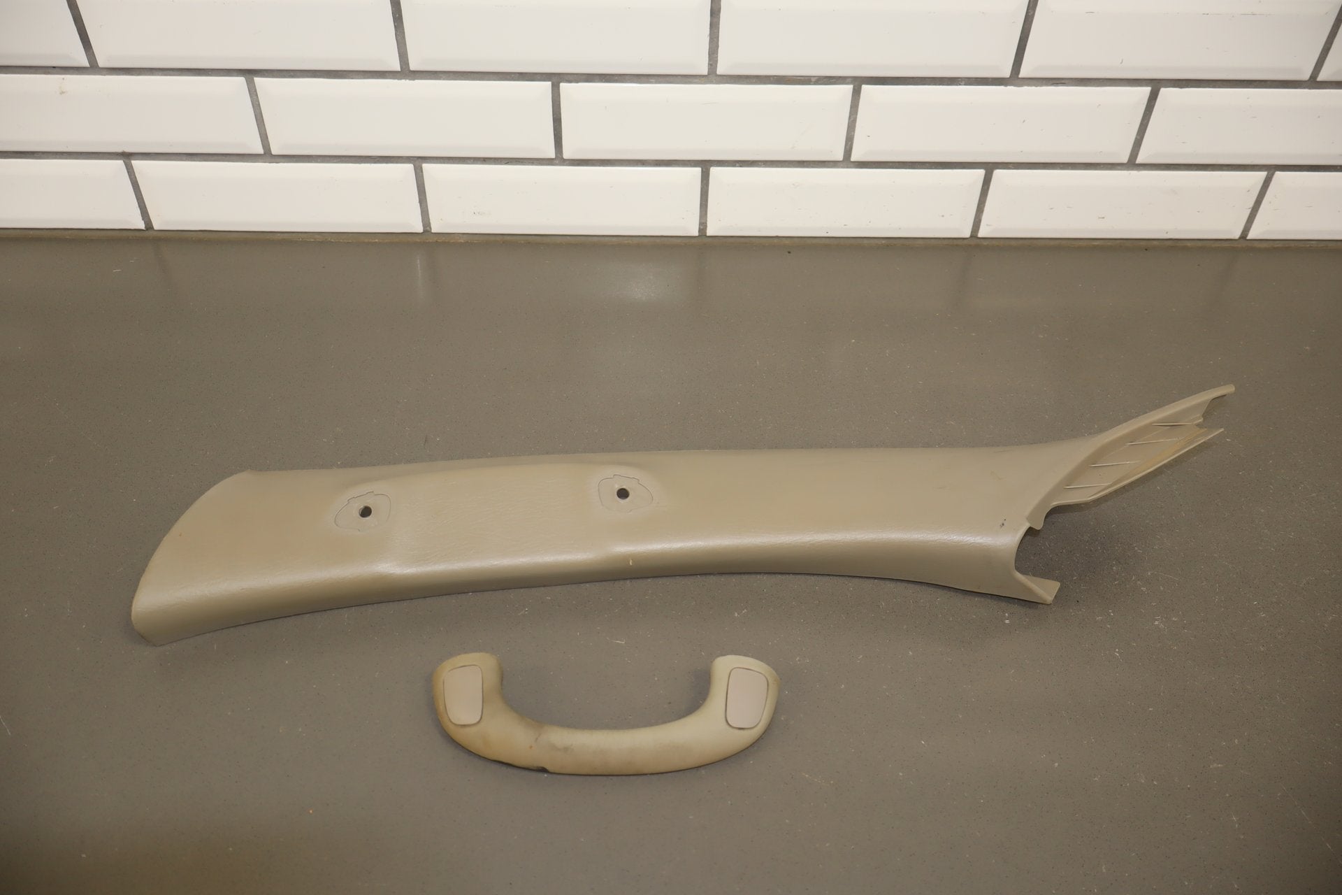 2003-2009 Toyota 4Runner Pair A Pillar Trim Taupe 42