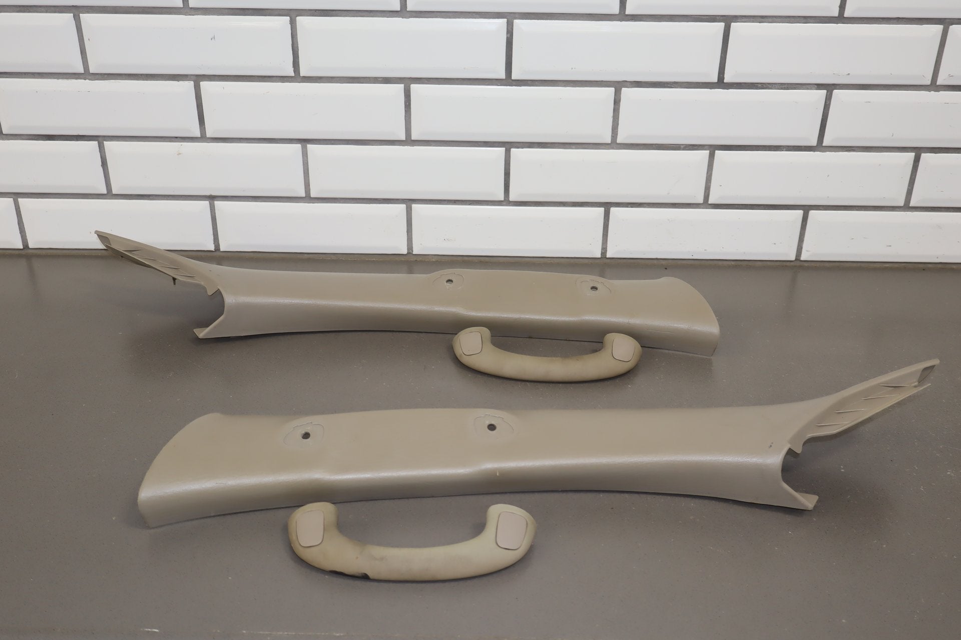 2003-2009 Toyota 4Runner Pair A Pillar Trim Taupe 42