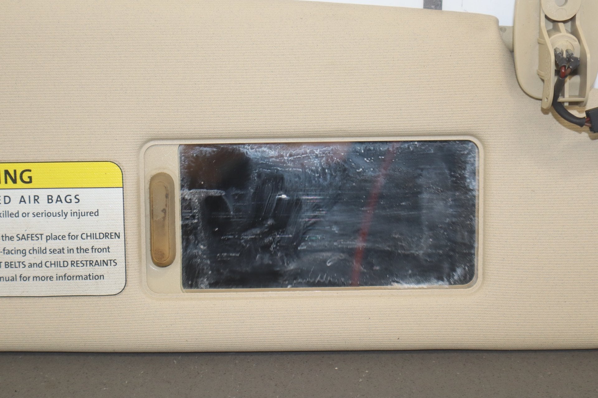 2003-2010 Volkswagen Beetle Convertible Passenger Right Sun Visor OEM